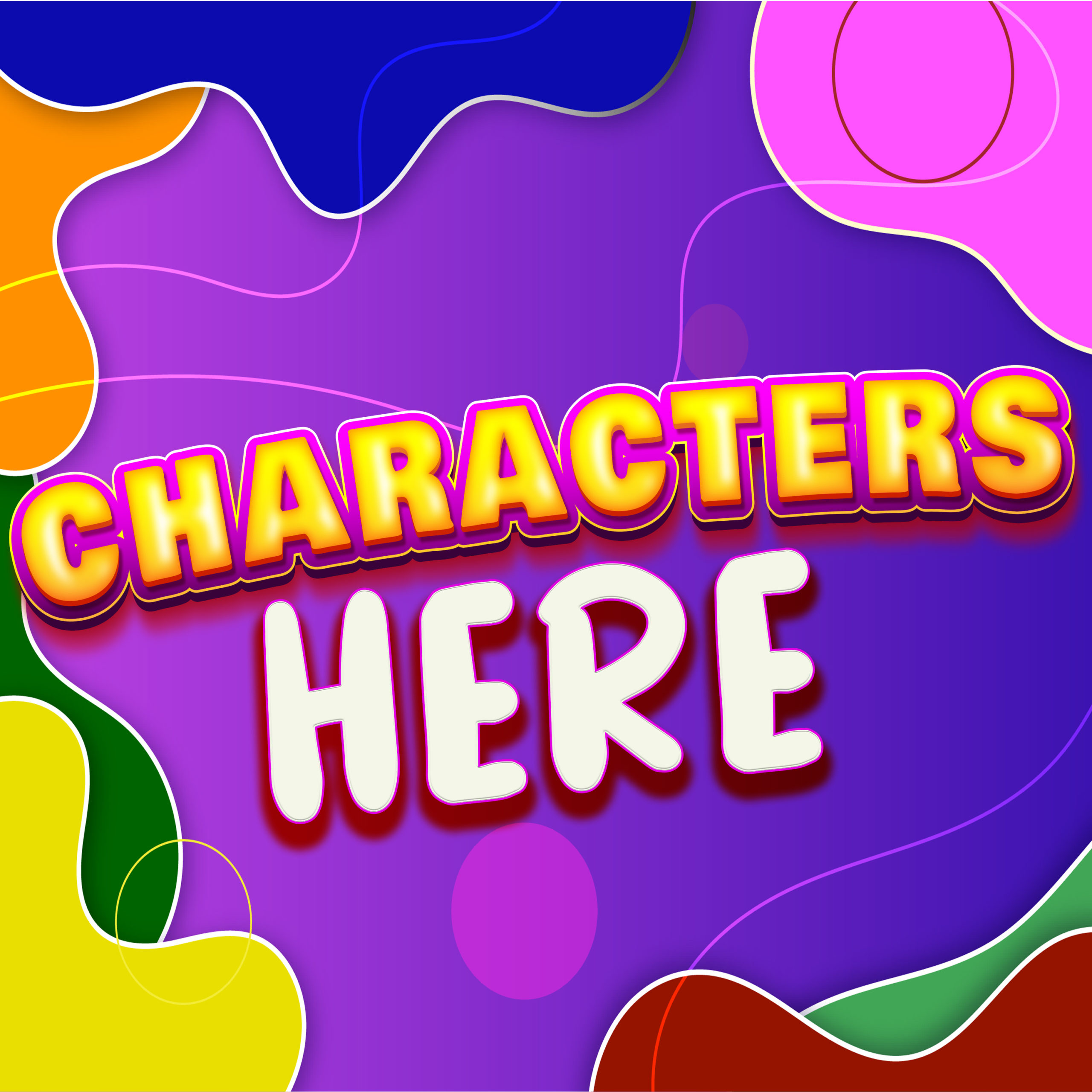 CharactersHere Logo Colorful Splashes